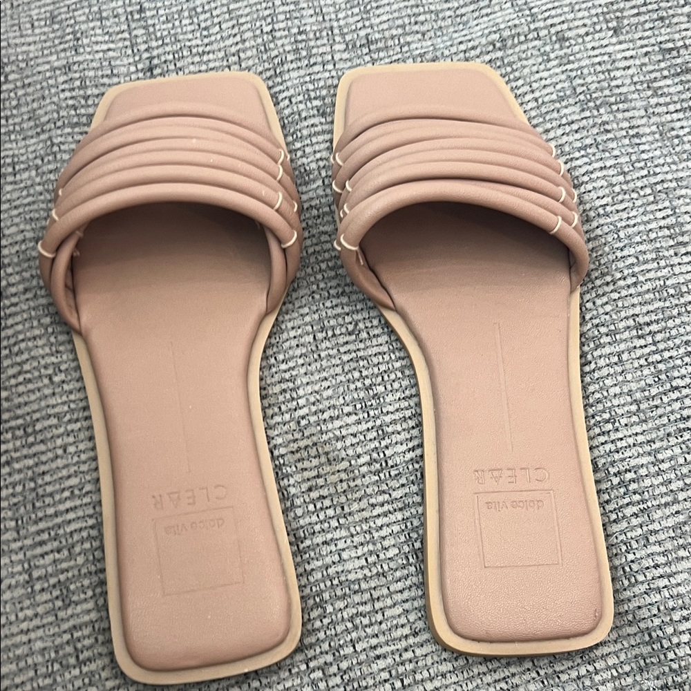 Elegant Nude Slide Sandals